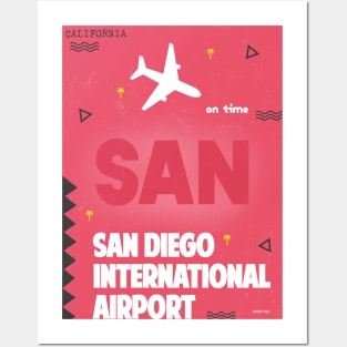 San Diego SAN airport code Posters and Art